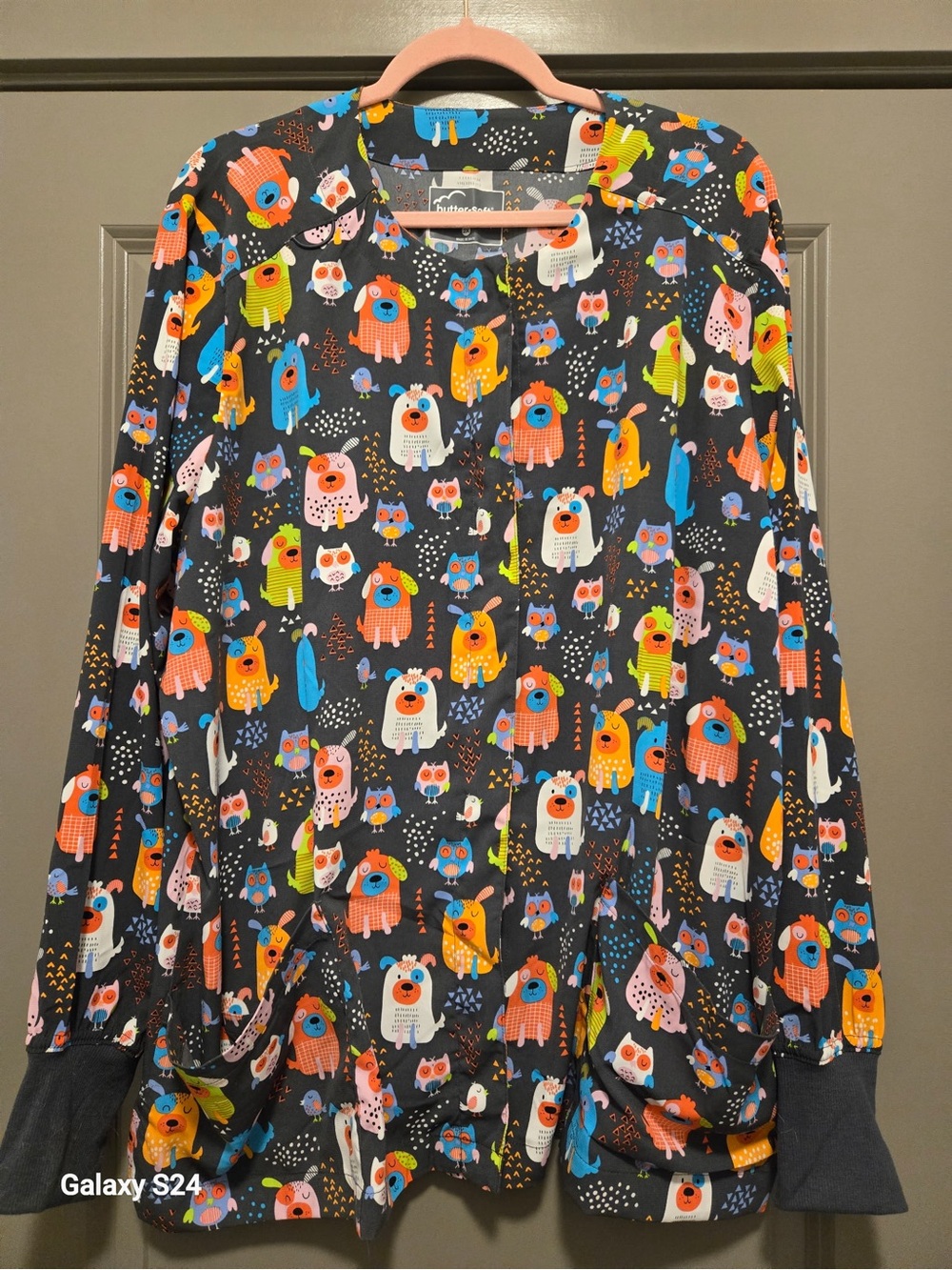 Butter Soft Colorful Dogs Scrub Jacket